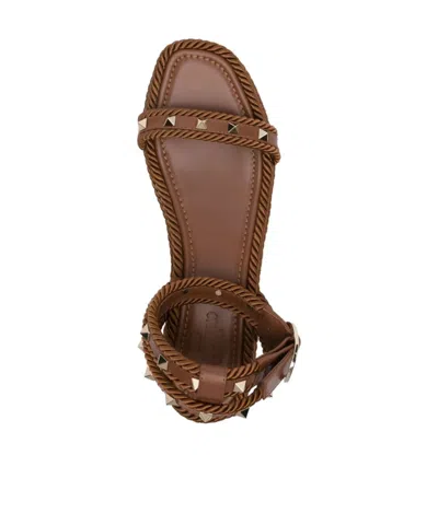Valentino Garavani Valentino Espadrillas Platform Rockstud In Brown