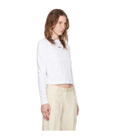 Jacquemus The Gros Grain Long-sleeved T-shirt In White