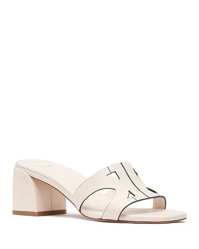 Kate Spade Duo Block Heel Sandals In Cream