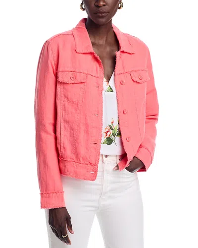 Tommy Bahama Two Palms Raw-edge Linen Jacket In Melon Berry