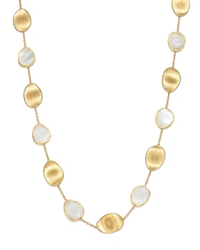 Marco Bicego 18k Yellow Gold Lunaria Mother-of-pearl Collar Necklace, 16 In Gold/pearl