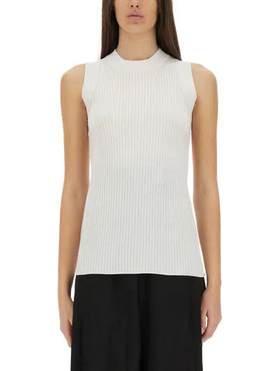 Sportmax White Knitted Tank Top In White