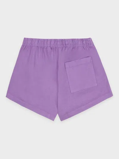 Sporty And Rich Wellness Ivy Disco Graphic Shorts In Purple