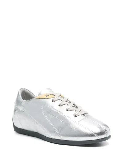 Paloma Wool Leather Sneakers In Silver