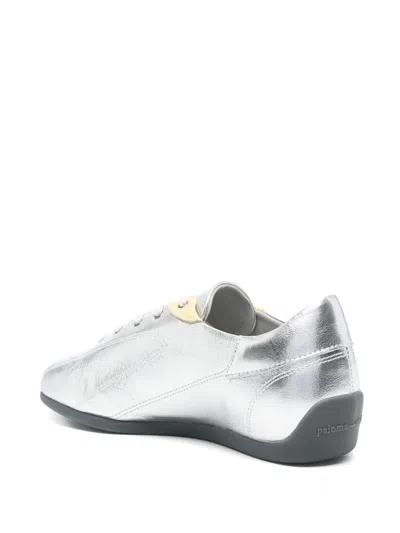 Paloma Wool Leather Sneakers In Silver