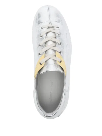 Paloma Wool Leather Sneakers In Silver
