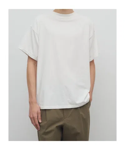 The Row Boxy Cut Cotton T-shirt With Short Sleeves In White