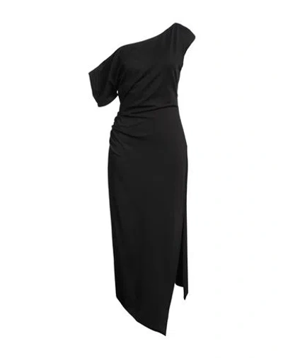 Del Core Woman Maxi Dress Black Size 6 Viscose, Elastane, Silk, Lycra In Black