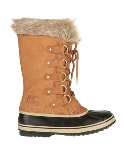 Sorel Joan Of Arctic Wp Woman Boot Camel Size 8 Leather, Textile Fibers In Beige