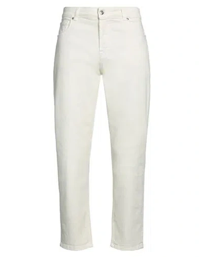 Reign Man Jeans Beige Size 30 Cotton, Elastane In White