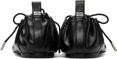 Ganni Lace Up Ballerina | In Black