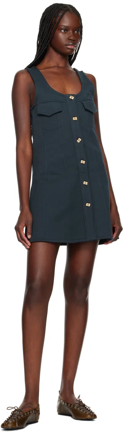 Ganni Khaki Oleatex Lace-up Ballerina Flats In 826 Dark Olive