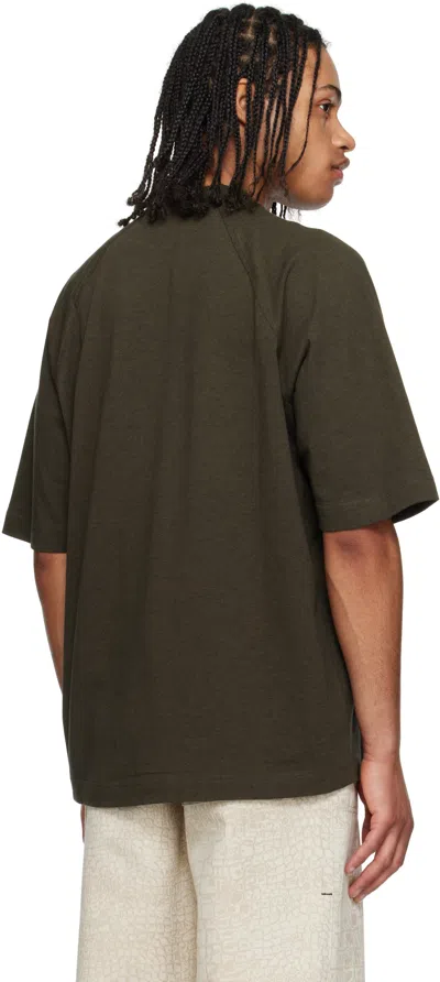 Jacquemus Le Typo Cotton Logo Graphic T-shirt In Brown