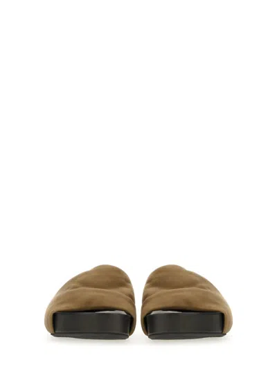 Uma Wang Leather Sandal In Multicolour