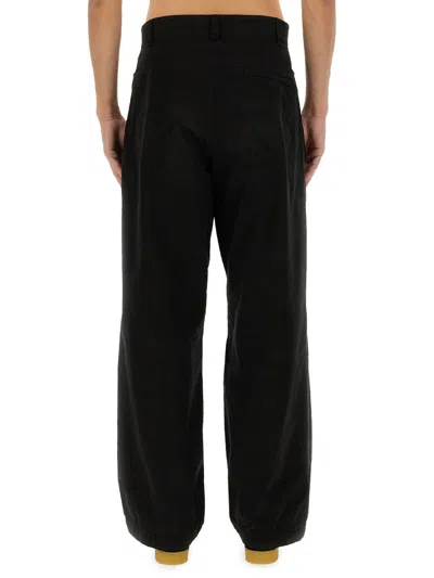 Msgm Utility Cargo Pant With Multiple Pockets In Black