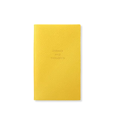 Smythson Dreams And Thoughts Panama Notebook In Lemon