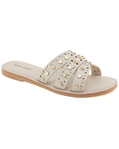 Splendid Samira Studded Slide Sandal In White