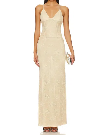 Nbd Cozette Maxi Dress In Sand In Beige