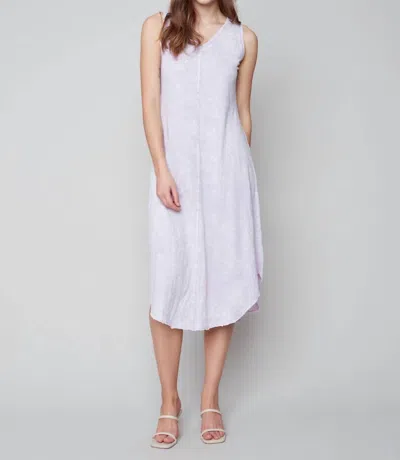 Charlie B Snow Wash Slub Dress In Iris In Pink
