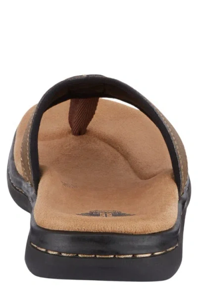 Dockers Mens Laguna Casual Flip-flop Sandal Shoe In Dark Tan