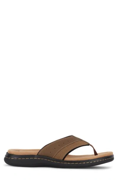 Dockers Mens Laguna Casual Flip-flop Sandal Shoe In Dark Tan