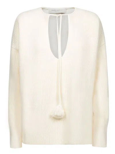 Golden Goose Knitwear In White Wool In White