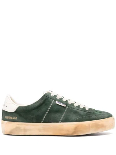 Golden Goose Soul Star Suede Linguetta E Tallone Pelle In Green