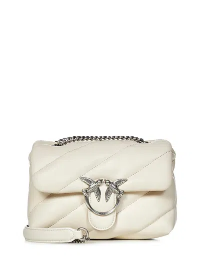 Pinko Mini Love Bag Puff Maxi Quilt Shoulder Bag In White