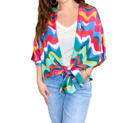 ADRIENNE KATY KIMONO IN DANCING WAVES 