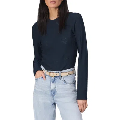 Rag & Bone Julia Textured Crewneck Top In Sail