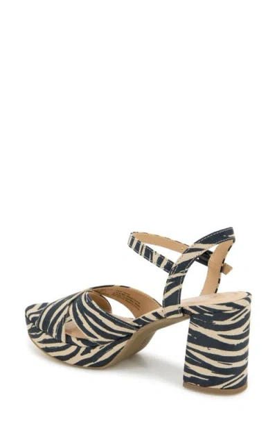 Kenneth Cole Reaction Women's Reeva Platform Heeled Dress Sandals In Zebra Micro