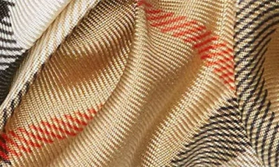 Burberry Check Pattern Scrunchie Hair Elastic In Sand