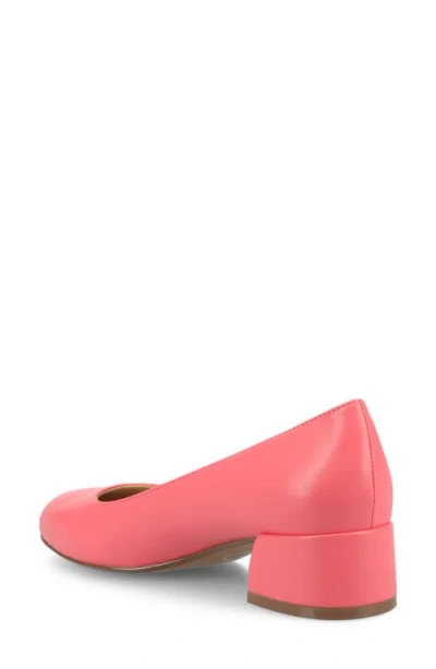 Journee Collection Saarii Womens Round Closed Toe Block Heel Pumps In Pink