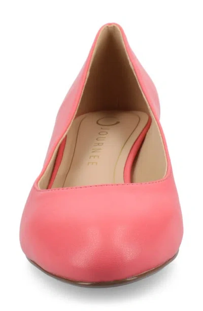 Journee Collection Saarii Womens Round Closed Toe Block Heel Pumps In Pink