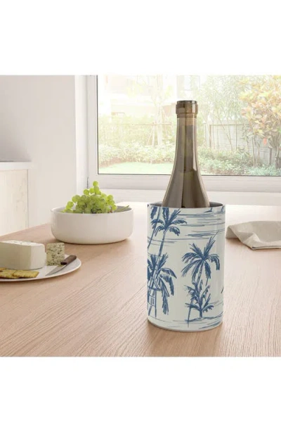 Deny Designs Beach Pattern Stainless Steel Wine Chiller In Cream