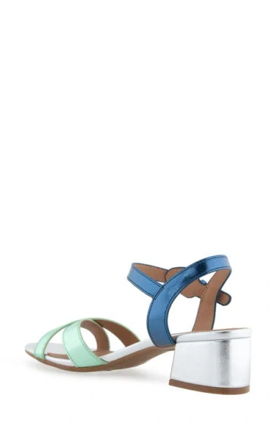 Aerosoles Cinzia Block Heel Sandal In Metallic Multi Faux Leather