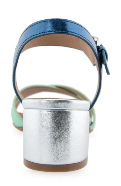 Aerosoles Cinzia Block Heel Sandal In Metallic Multi Faux Leather