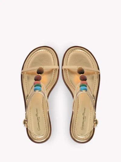 Gianvito Rossi Woman Sandals Camel Size 7.5 Leather In Beige