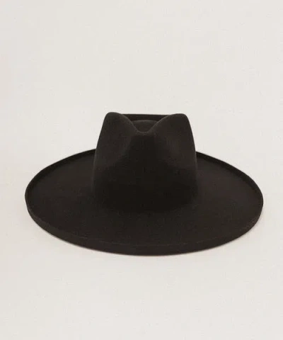 Two Roads Hat Co. Five Points Wide Brim Fedora Hat In Black