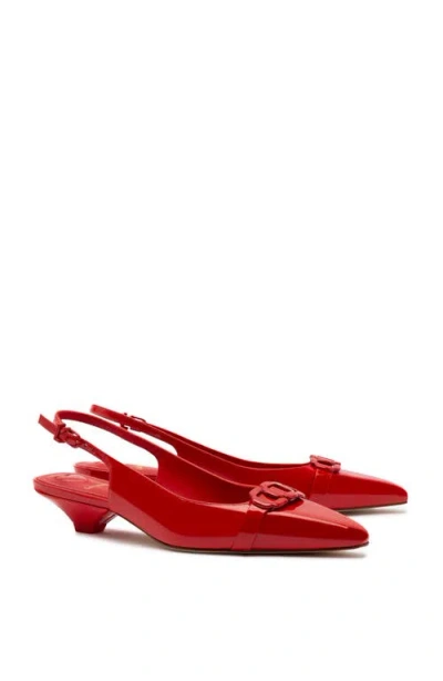 Larroude Larroudé Franca Pump In Scarlet