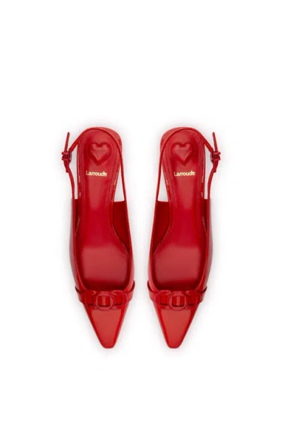 Larroude Larroudé Franca Pump In Scarlet