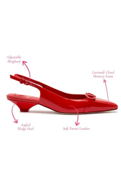 Larroude Larroudé Franca Pump In Scarlet
