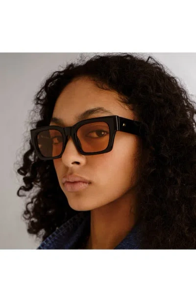 Le Specs Shmood 52mm Rectangular Sunglasses In Black