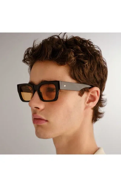Le Specs Shmood 52mm Rectangular Sunglasses In Black