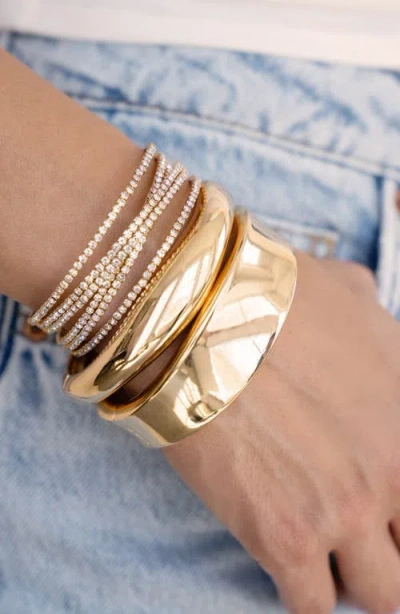 Ettika Dreamy Dome Bangle Bracelet In Gold