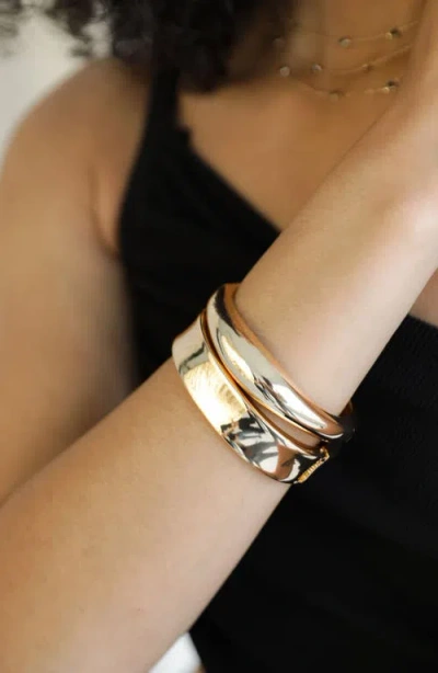 Ettika Dreamy Dome Bangle Bracelet In Gold