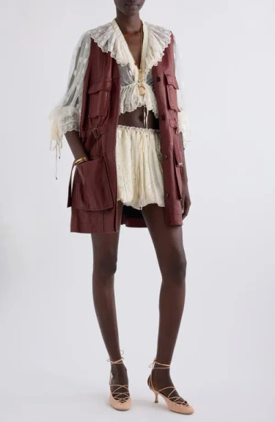 Chloé Mini Bloomer Shorts In Whisper White