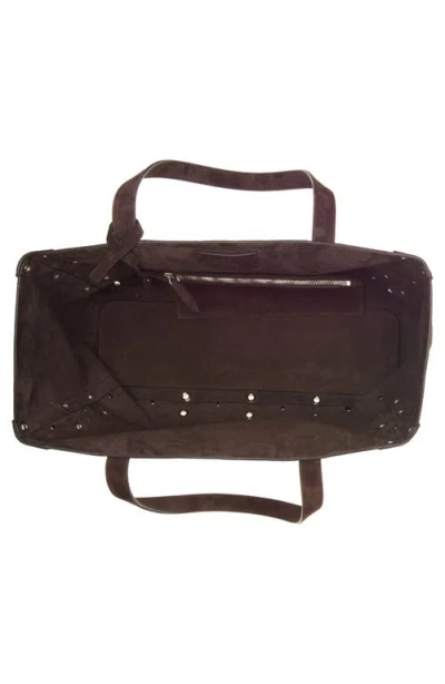 Valentino Circular Cutouts Studded Tote Bag In Brown