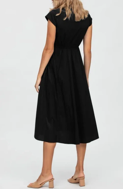 Pietro Brunelli Maternity Maternity Soft Cotten Adjustable Drawstring Celeste In Black