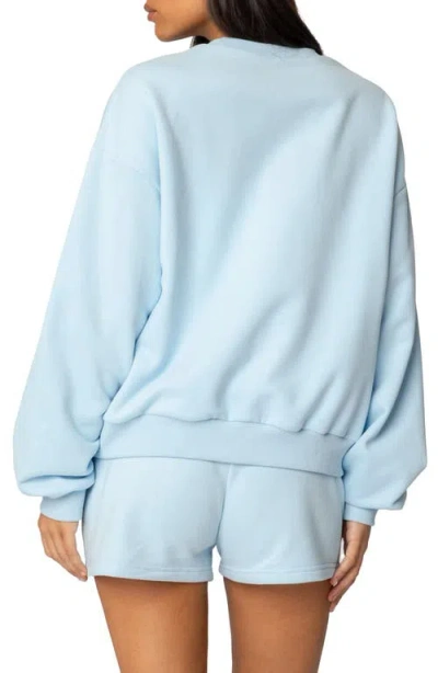 Edikted Oversized Sweatshirt In Blue